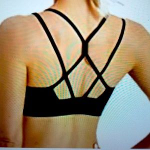 NWT Black Strappy Sports/Yoga Bra